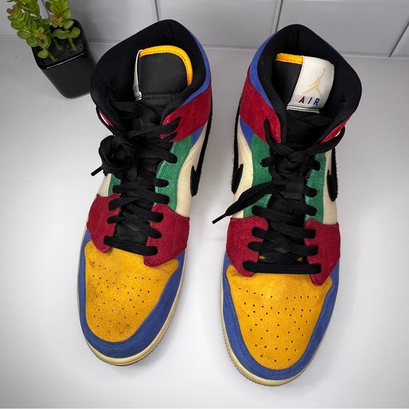 Jordan 1 Mid SE Fearless Blue the Great High Tops - Mens Sz 12 - Picture 6 of 6